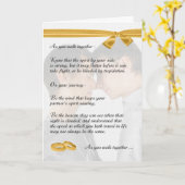 Carte Félicitations pour le mariage gay de deux mariés (Fleur jaune)