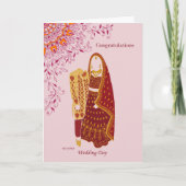 Carte Félicitations pour le mariage indien (Devant)