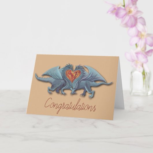 Carte Félicitations pour le mariage/les fiançailles d'am (Orchidée)