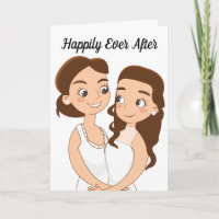 Félicitations pour le mariage lesbien heureux pour