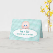 Carte Félicitations pour le nouveau bébé, Gingham sarcel (Fleur jaune)