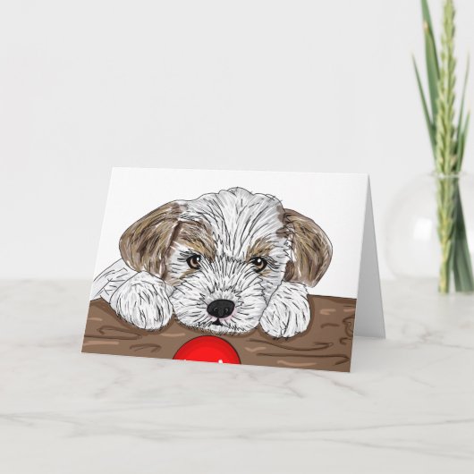 Carte Félicitations pour le nouveau chiot ! (Devant)