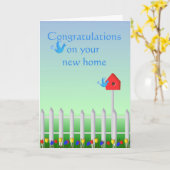 Carte Félicitations Pour Le Nouveau Domicile (Fleur jaune)