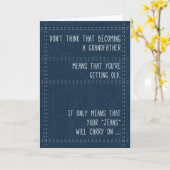 Carte Félicitations pour le nouveau grand-père Fun Relax (Fleur jaune)