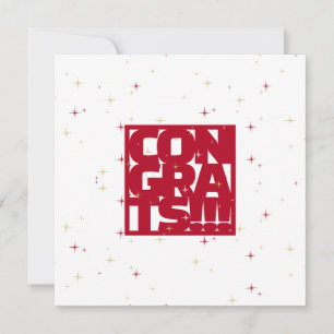 Carte Félicitations pour le nouveau travail (en rouge)