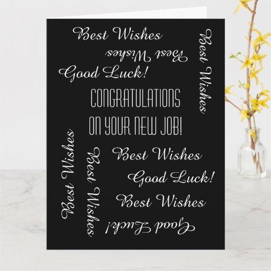 Carte Félicitations pour le nouvel emploi de tous, JUMBO (Fleur jaune)