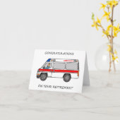 Carte Félicitations pour le paramètre de retraite ou l'E (Fleur jaune)