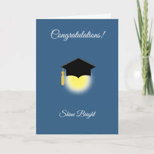 Carte Félicitations pour le prix de remise de diplôme bl