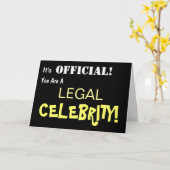 Carte Félicitations pour le succès à l'examen de droit (Fleur jaune)