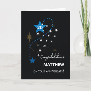 Carte Félicitations pour le vingtième anniversaire de l'