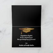 Carte Félicitations pour l'élégance de la graduation Fau (Intérieur)