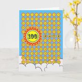 Carte Félicitations pour les 100 premiers jours du bébé (Fleur jaune)