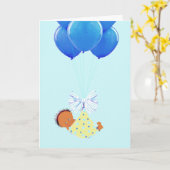 Carte Félicitations pour les bébés (Fleur jaune)