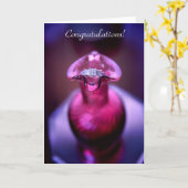 Carte Félicitations pour les fiançailles (Fleur jaune)