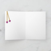 Carte Félicitations pour les fiançailles avec diamant ro (Intérieur)