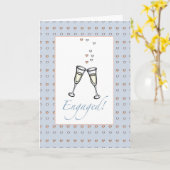 Carte Félicitations pour les fiançailles Cœurs de Champa (Fleur jaune)