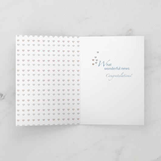 Carte Félicitations pour les fiançailles de Champagne He (Intérieur)