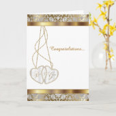 Carte Félicitations pour les mariés (Fleur jaune)