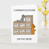 Carte Félicitations pour les nouveaux chats à la maison (Fleur jaune)