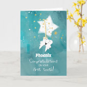 Carte Félicitations pour les premières étoiles de dent d (Fleur jaune)