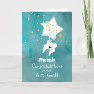 Carte Félicitations pour les premières étoiles de dent d