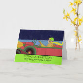 Carte Félicitations pour l'obtention de votre permis de  (Fleur jaune)