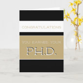 Carte Félicitations pour l'obtention du doctorat (Ph.D.) (Fleur jaune)