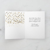 Carte Félicitations pour l'or Photo de la Graduation (Intérieur)