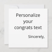 Carte Félicitations pour lui moustache (Dos)