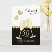 Carte Félicitations pour nos 50 ans d'anniversaire d'or  (Fleur jaune)