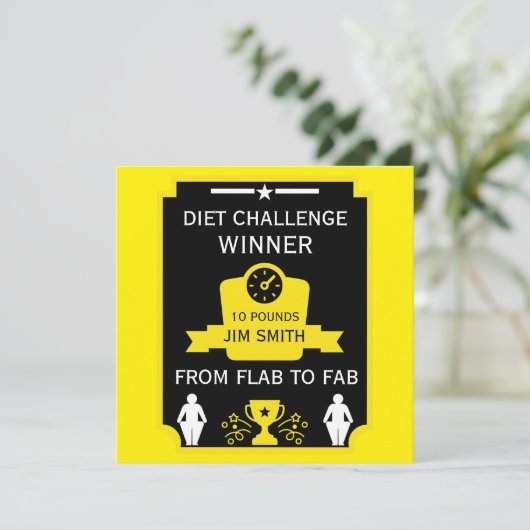 Carte Félicitations pour perte de poids (Debout devant)