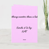 Carte Félicitations pour petite fille (Dos)