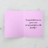 Carte Félicitations pour petite fille (Intérieur)