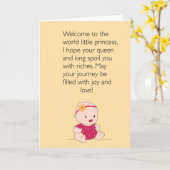 Carte Félicitations pour petite fille (Fleur jaune)