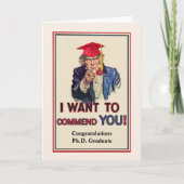 Carte Félicitations pour Ph.D. Graduate, Oncle Sam (Devant)