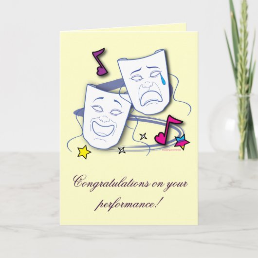 Carte Félicitations pour Play Star Performance : (Devant)