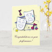 Carte Félicitations pour Play Star Performance : (Fleur jaune)