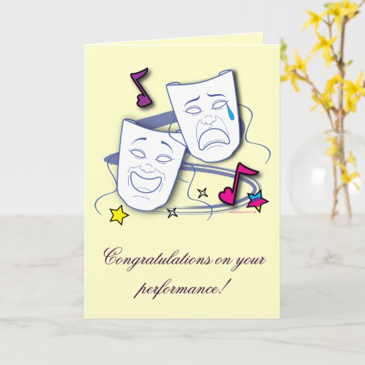 Carte Félicitations pour Play Star Performance : (Fleur jaune)