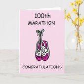 Carte Félicitations pour son 100e Marathon (Fleur jaune)