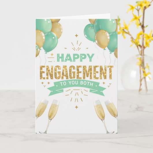 Carte Félicitations pour tes fiançailles (Fleur jaune)