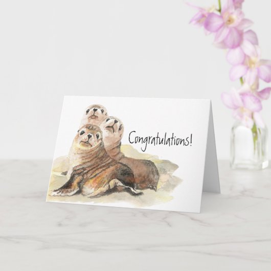 Carte Félicitations pour tout sceau d'approbation (Orchidée)