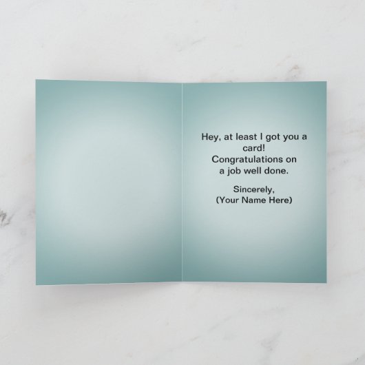 Carte Félicitations pour toutes les fonctions (Intérieur)