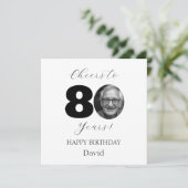 Carte Félicitations pour un anniversaire marquant avec u (Debout devant)