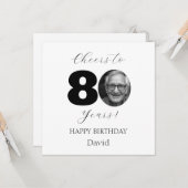 Carte Félicitations pour un anniversaire marquant avec u (Devant/Arrière en situation)