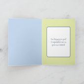 Carte Félicitations pour un bébé garçon bleu vert (Intérieur)