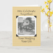 Carte Félicitations pour un mariage amérindien (Fleur jaune)