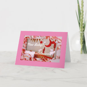 Carte Félicitations pour un Nouveau Bébé, 5" x 7" 