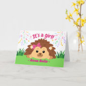 Carte Félicitations pour une nouvelle petite fille avec  (Fleur jaune)