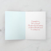 Carte Félicitations pour vos fiançailles. Gerbera rose (Intérieur)