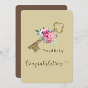 Carte Félicitations pour vos nouveaux clients Home Realt